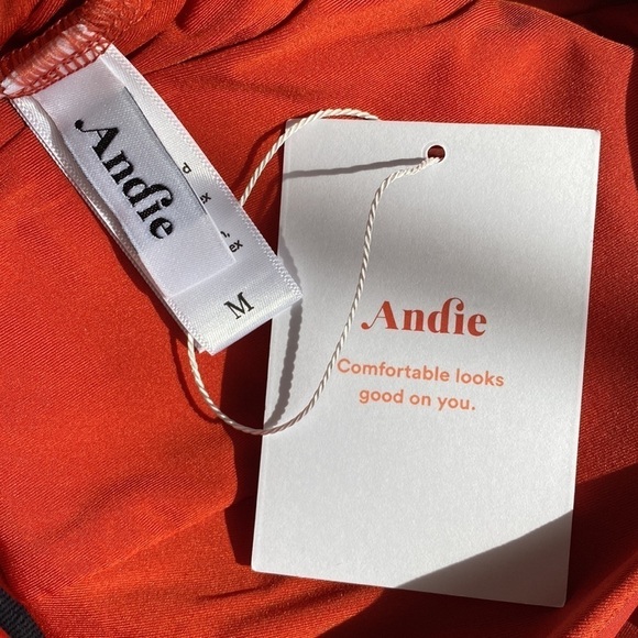 Andie Tahiti chili pepper red one piece swimsuit medium - Picture 5 of 8